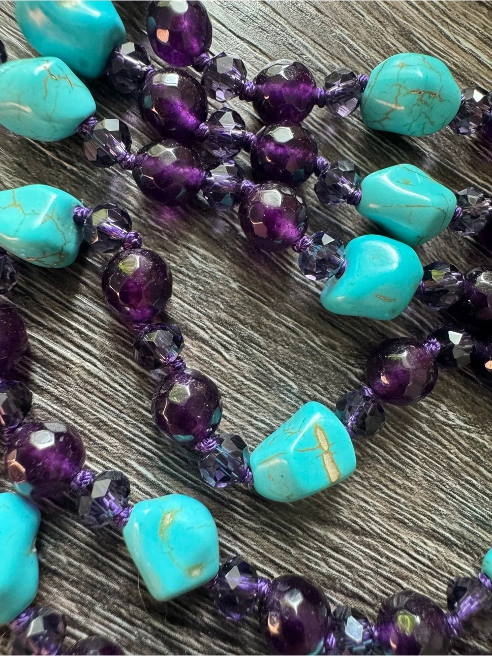 NWOT Tuckernuck Amethyst and Turquoise Necklace